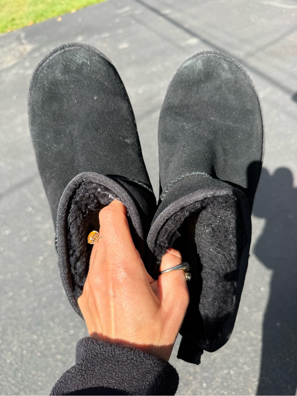 Black Ugg Ultra Mini Platforms